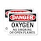 Signmission Oxygen Danger Sign, Plastic, 10in W x 7in L, 2PK OS-2PACK-DS-P-710-L-19459 - alternate 1